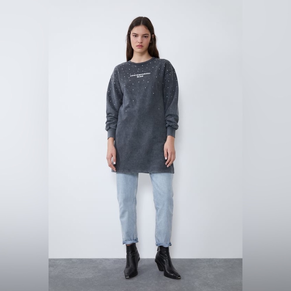 ZARA |  Oversized Sweatshirt Dress